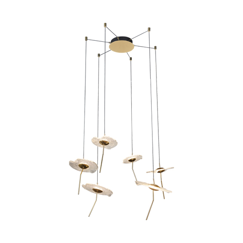 BRIGHT STAR PEN955/6 CCT Aluminium and Glass PENDANT