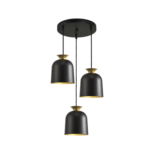 BRIGHT STAR PEN962/3 BLACK & GOLD IRON PENDANT