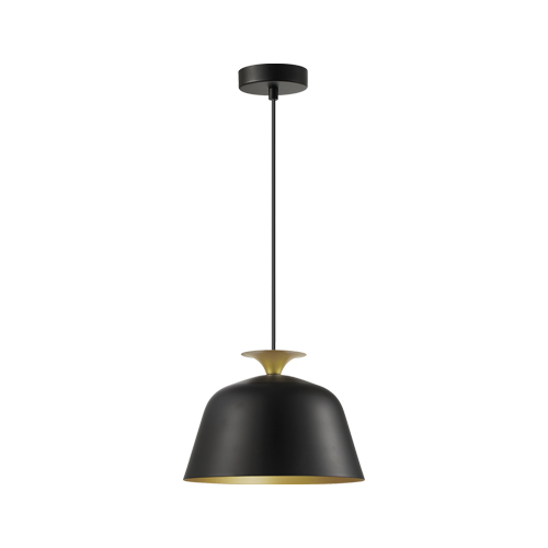 BRIGHT STAR PEN963 BLACK & GOLD IRON PENDANT