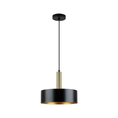 BRIGHT STAR PEN966 MATT BLACK & GOLD PENDANT