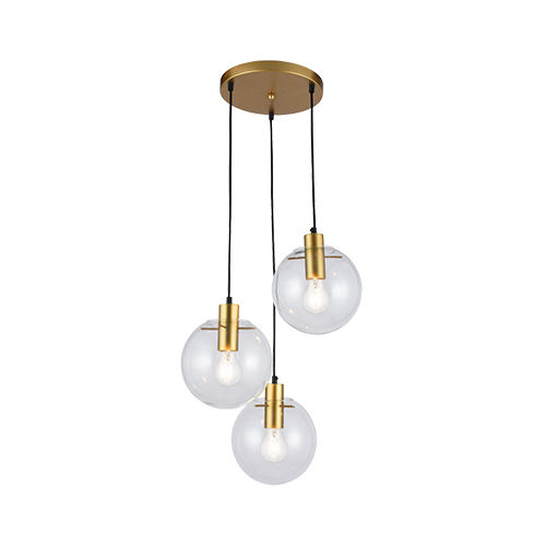 BRIGHT STAR PEN974/3 GD MATT GOLD METAL PENDANT