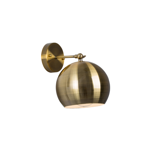 EUROLUX W464AB ROUND ANTIQUE BRASS WALL LIGHT