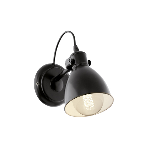 EUROLUX W494 PRIDDY BLACK WALL LIGHT