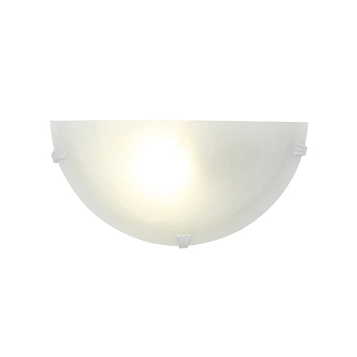 EUROLUX W55A ALABASTER SATIN CHROME WALL LIGHT