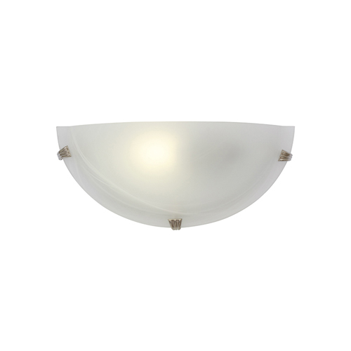 EUROLUX W55ASC ALABASTER SATIN CHROME WALL LIGHT