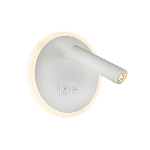 EUROLUX W618W METAL ROUND WHITE WALL LIGHT