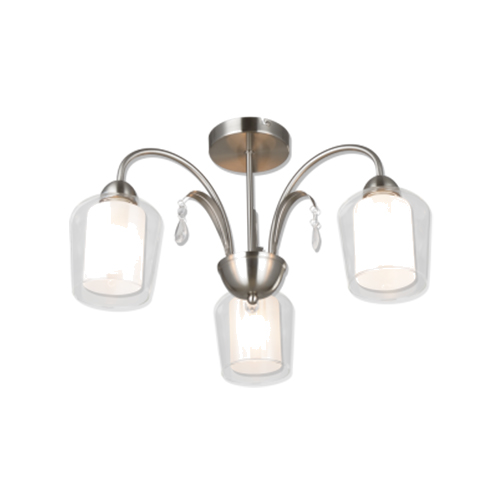 BRIGHT STAR CH250/3 SATIN CHANDELIER