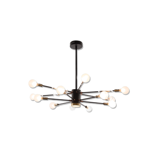 BRIGHT STAR CH254/12 BLACK/GOLD CHANDELIER