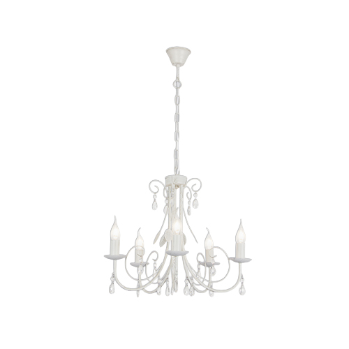 BRIGHT STAR CH360/5 FOSSIL WHITE CHANDELIER