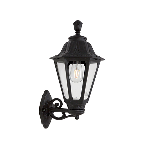 EUROLUX O452BFU FUMAGALLI BISSO LANTERN BLACK WALL LIGHT