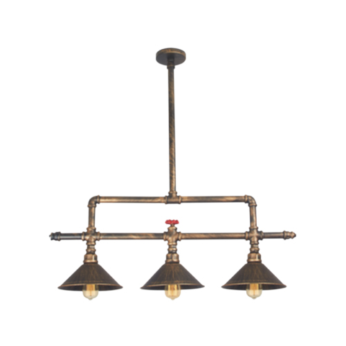 BRIGHT STAR PEN726/3 BLACK & GOLD ALUMINIUM PENDANT