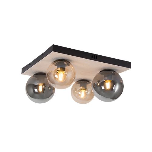 BRIGHT STAR CF516 BLACK & AMBER CEILING LIGHT
