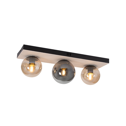 BRIGHT STAR CF517 BLACK & AMBER CEILING LIGHT