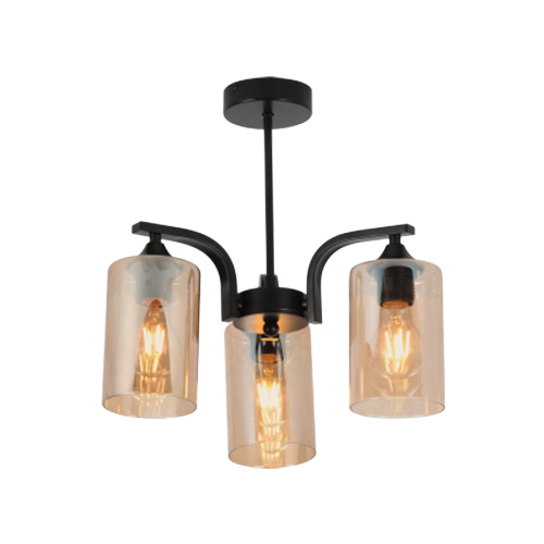 BRIGHT STAR CH708/3 BLACK METAL CHANDELIER