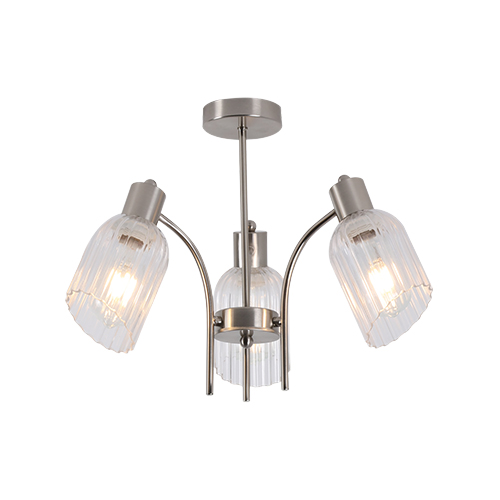 BRIGHT STAR CH710/3 SATIN CHROME CHANDELIER