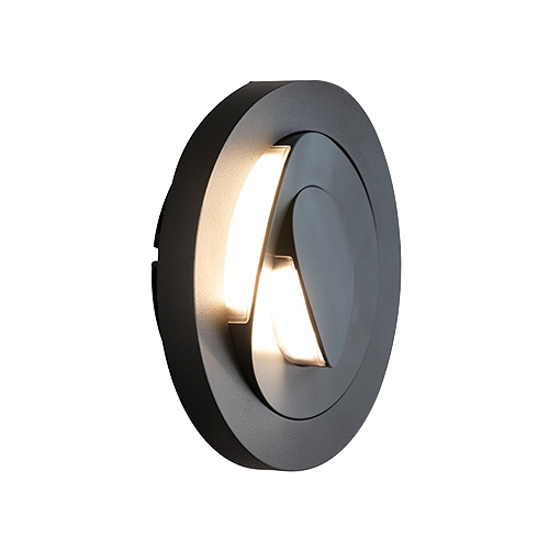 EUROLUX O652 MOOV OUTDOOR BLACK LED WALL LIGHT