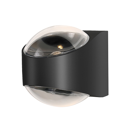 EUROLUX O674 GLOW OUTDOOR BLACK LED WALL LIGHT