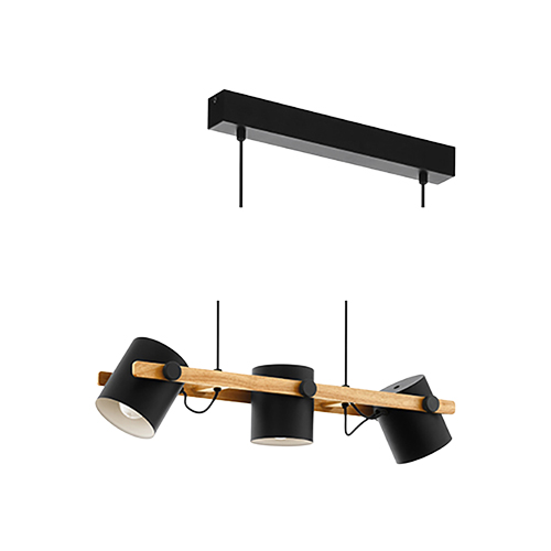 EUROLUX P1125 HORNWOOD BLACK & BROWN PENDANT