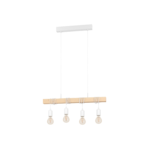 EUROLUX P1210W TOWNSHEND WHITE & WOOD PENDANT