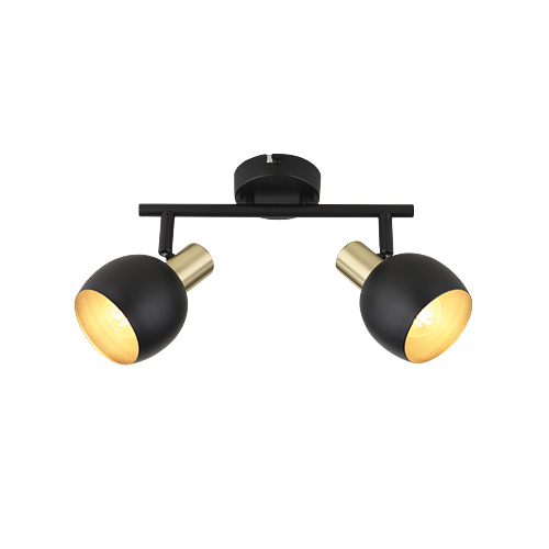 BRIGHT STAR S417/2 BLACK/GOLD METAL SPOTLIGHT