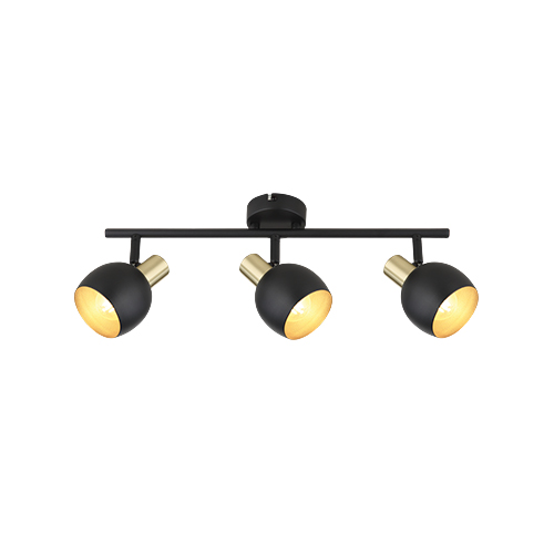 BRIGHT STAR S417/3 BLACK/GOLD METAL SPOTLIGHT