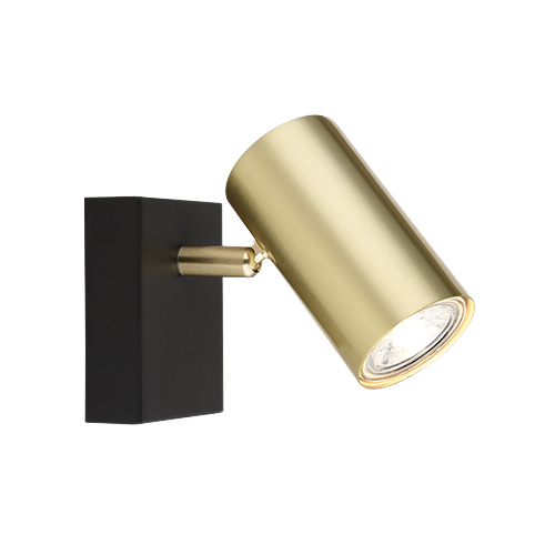 BRIGHT STAR S418/1 BLACK/GOLD METAL SPOTLIGHT