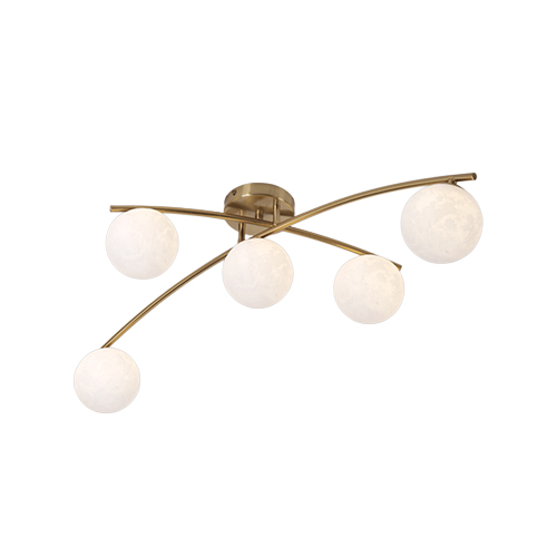 BRIGHT STAR CF608/5 SATIN BRASS CEILING LIGHT