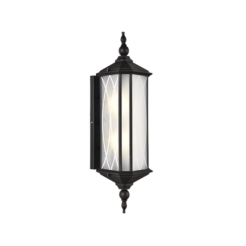 BRIGHT STAR L543 BLACK ALUMINIUM WALL LANTERN