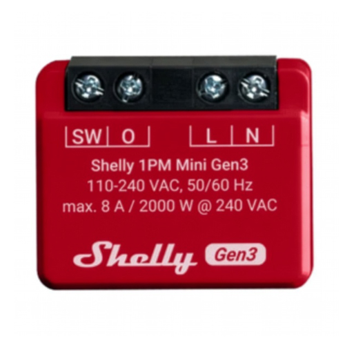 SHELLY 1PM MINI GEN 3 SMART SWITCH