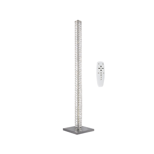 BRIGHT STAR SL095 CRYSTAL POLISHED CHROME LED FLOOR LAMP