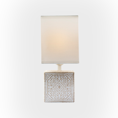 EUROLUX T648W MADERIA BROWN & WHITE TABLE LAMP