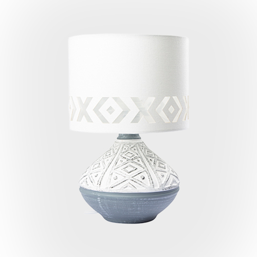 EUROLUX T650BL BALI GREY & WHITE TABLE LAMP