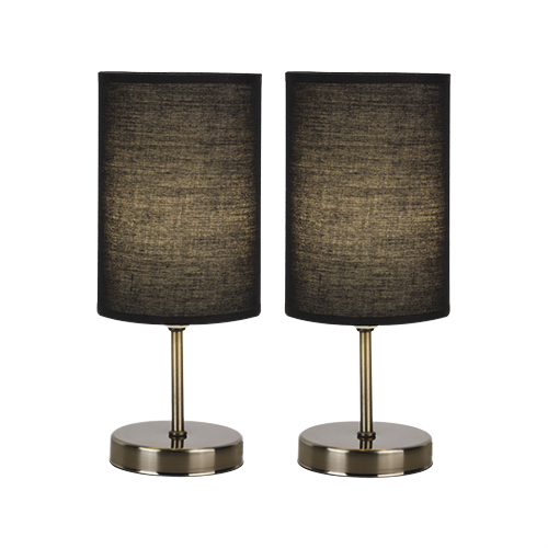 BRIGHT STAR TL680 ANTIQUE TWIN PACK TABLE LAMP