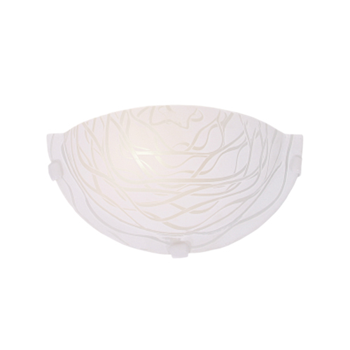BRIGHT STAR WB1299/1 WHITE GLASS WALL LIGHT