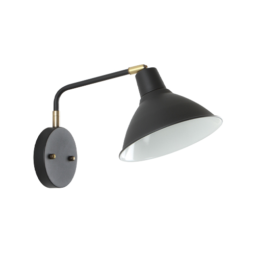 BRIGHT STAR WB383 SAND BLACK & ANTIQUE BRASS WALL LIGHT