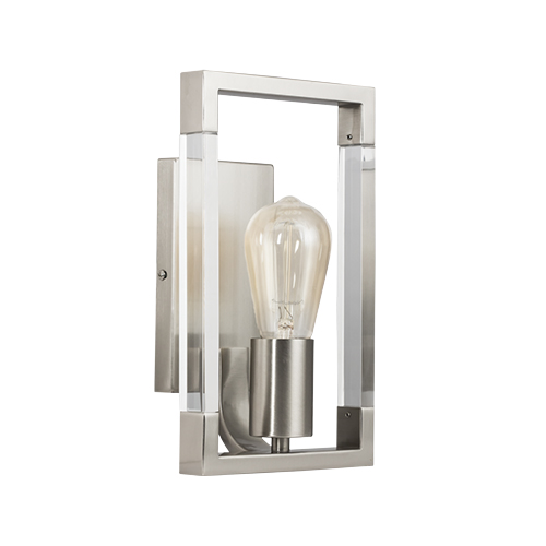 BRIGHT STAR WB396 SATIN CHROME WALL LIGHT