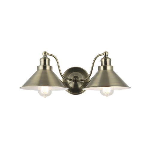 BRIGHT STAR WB397/2 ANTIQUE BRASS WALL LIGHT