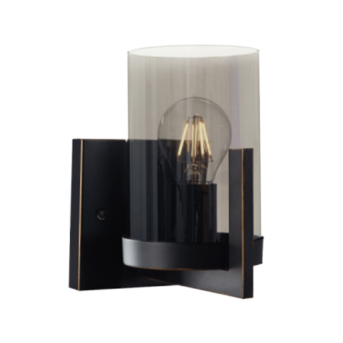 BRIGHT STAR WB804/1 BLACK & GOLD WALL LIGHT