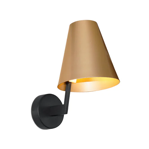SPAZIO 5244.1 AIRONE BLACK & GOLD LED WALL LIGHT