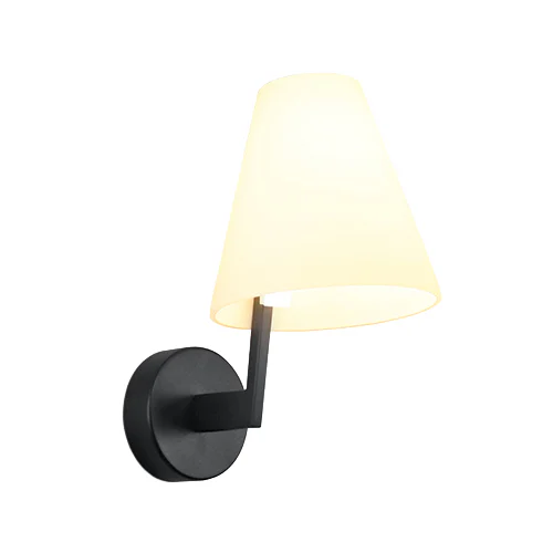 SPAZIO 5244.2 AIRONE BLACK & OPAL LED WALL LIGHT