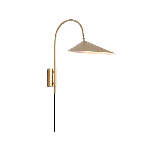 SPAZIO 5250.10 ARUM MATT GOLD & WHITE INNER WALL LIGHT