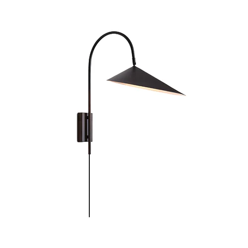 SPAZIO 5250.30 ARUM MATT BLACK & WHITE INNER WALL LIGHT