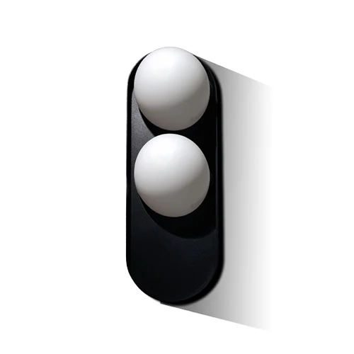SPAZIO 5251.02 DUE BLACK & OPAL WALL LIGHT