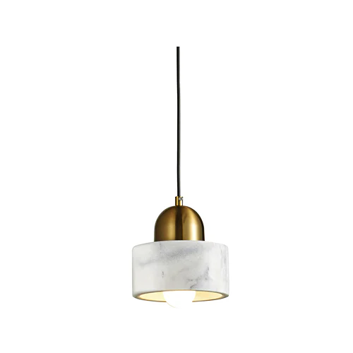 SPAZIO 8697.1 RETRO X WHITE MARBLE & GOLD PENDANT