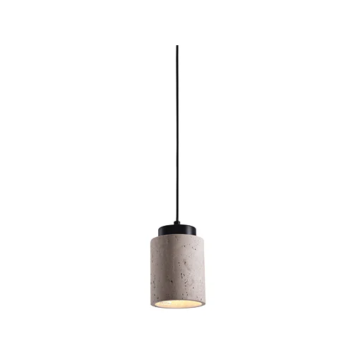 SPAZIO 8701.03 COVE BLACK & TRAVERTINE MARBLE PENDANT