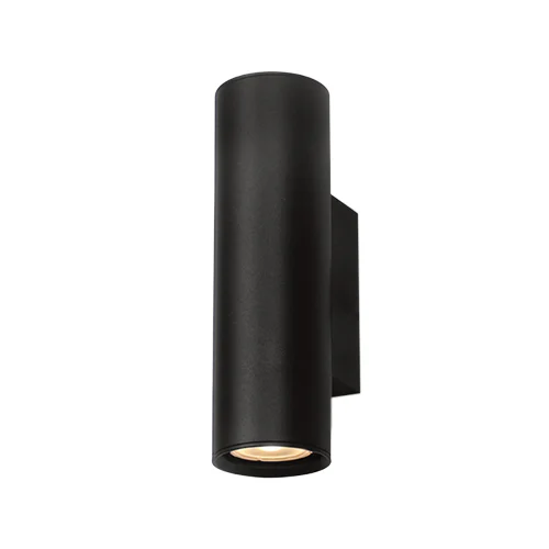 SPAZIO 8928.2.30 CYLINDRO 2 LIGHT BLACK WALL LIGHT
