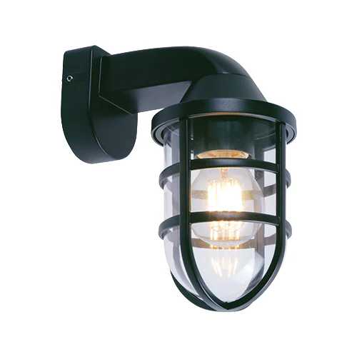 BRIGHT STAR L631 BLACK PLASTIC WALL LANTERN