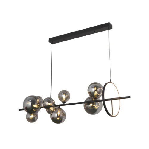 BRIGHT STAR PEN039/10 BLACK & SMOKE METAL LED PENDANT