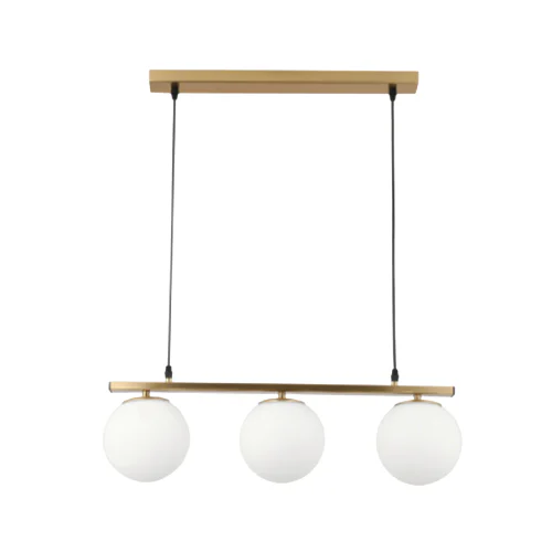 BRIGHT STAR PEN155/3 BRASS METAL & WHITE GLASS PENDANT