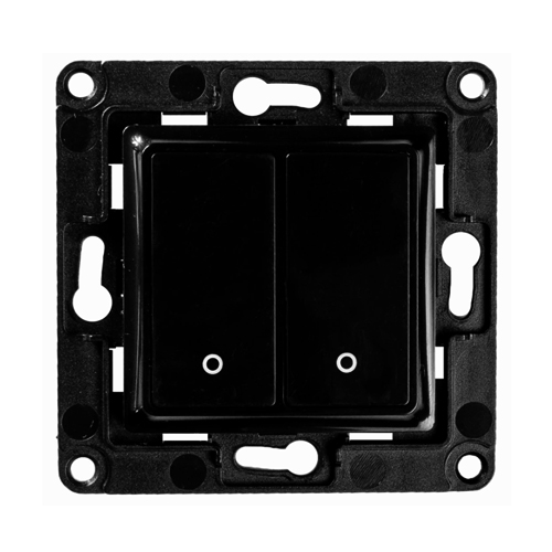 SHELLY 2 BUTTON SMART WALL SWITCH - BLACK